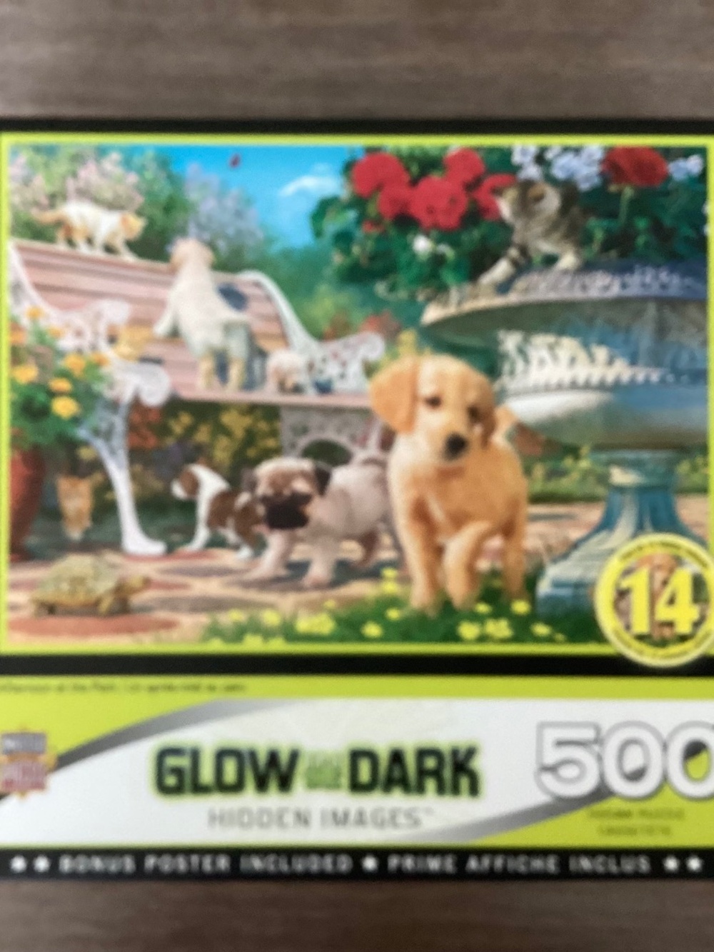 Master Pieces Hidden Images Glow in the Dark 500pc Puzzle After Noon in the Park